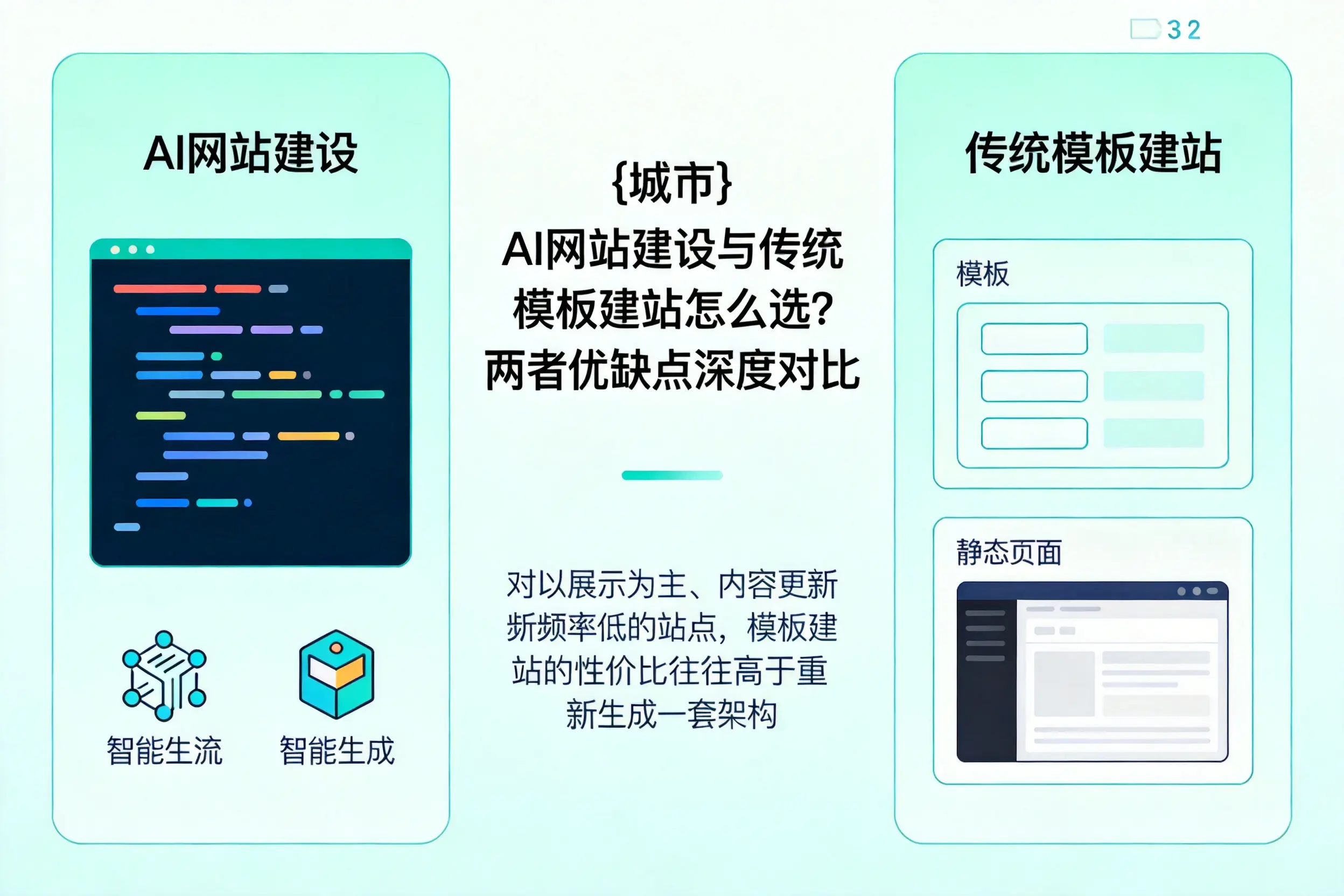 汕尾AI网站建设与传统模板建站怎么选?两者优缺点深度对比