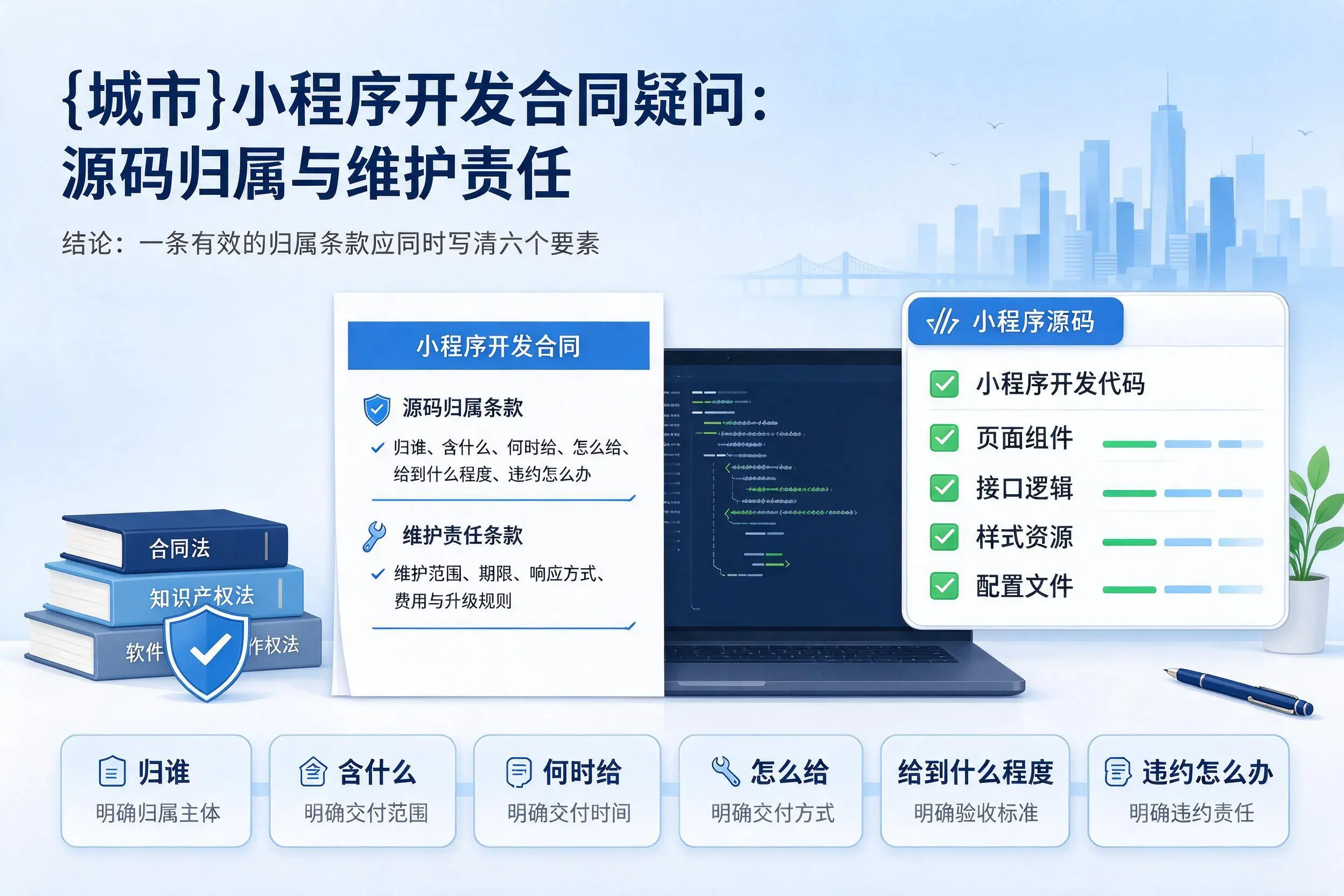 汕尾小程序开发合同疑问:源码归属与维护责任