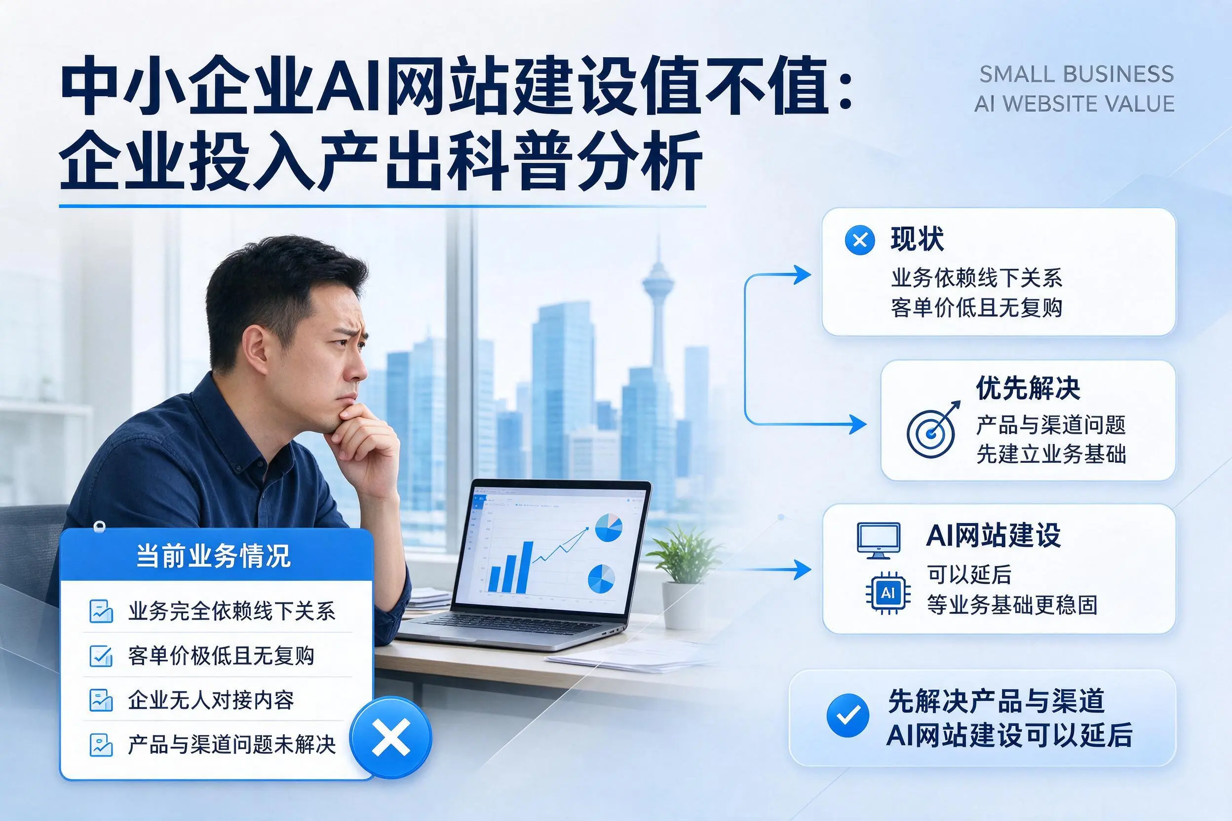 中小企业AI网站建设值不值:汕尾企业投入产出科普分析