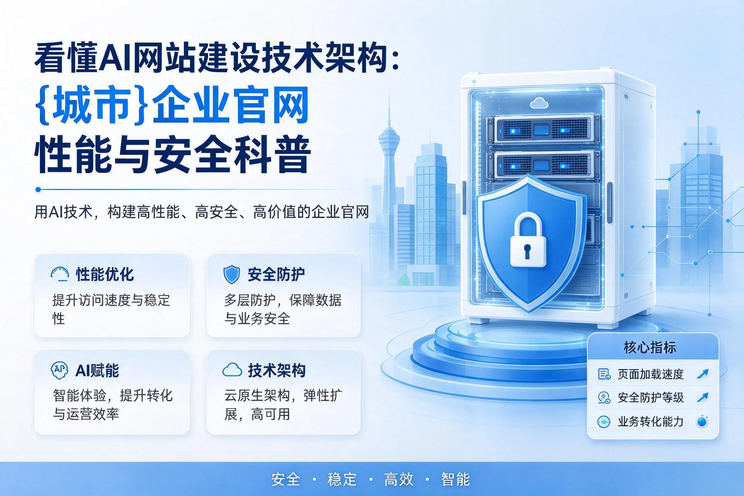 看懂AI网站建设技术架构：汕尾企业官网性能与安全科普