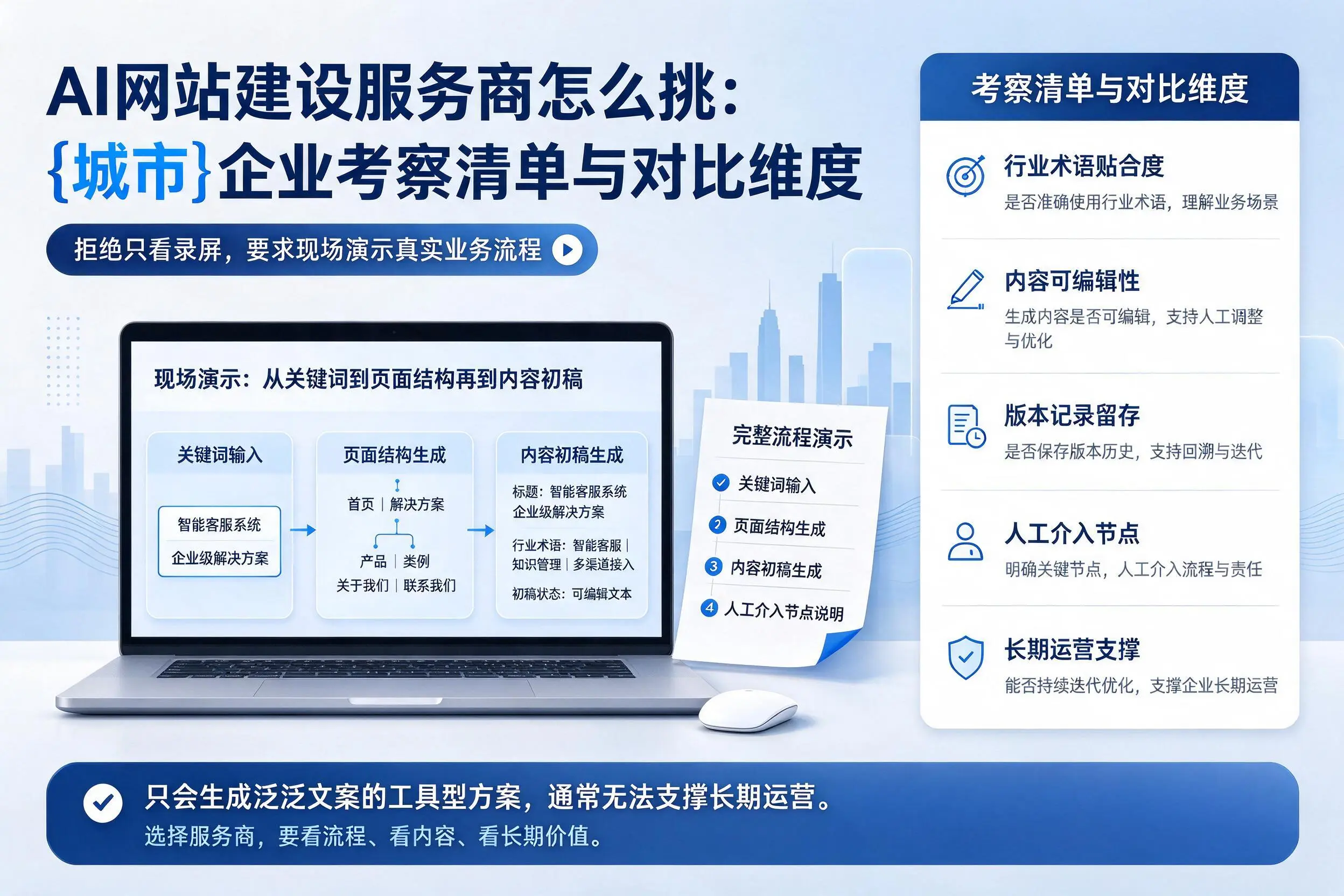AI网站建设服务商怎么挑:汕尾企业考察清单与对比维度