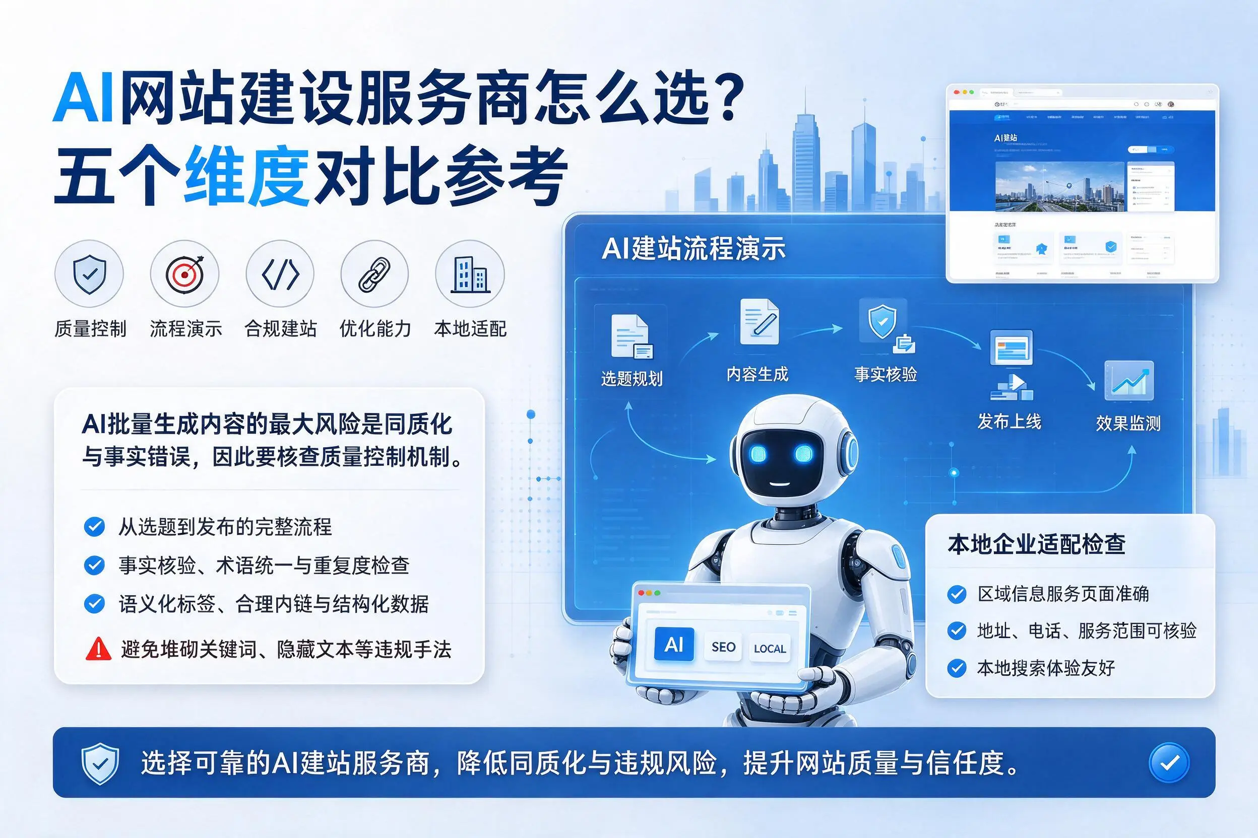 汕尾AI网站建设服务商怎么选？五个维度对比参考